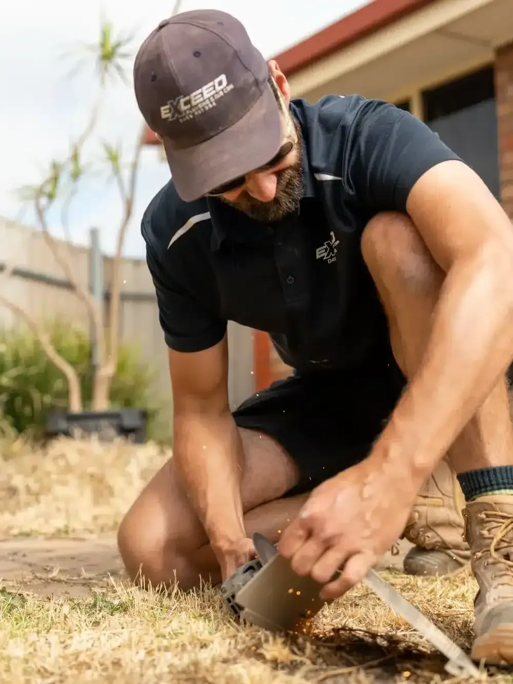 A Elizabeth North plumber at work on a job